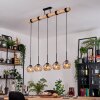 Koyoto Hängeleuchte Glas 15 cm Naturfarben, Schwarz, 5-flammig