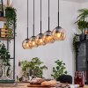 Koyoto Hängeleuchte Glas 15 cm Naturfarben, Schwarz, 5-flammig