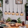 Koyoto Hängeleuchte Glas 15 cm Naturfarben, Schwarz, 5-flammig