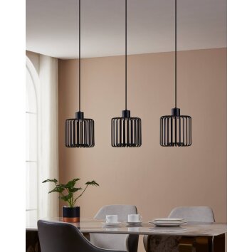 EGLO GINESTRONE-Z Hängeleuchte LED Schwarz, 3-flammig, Farbwechsler