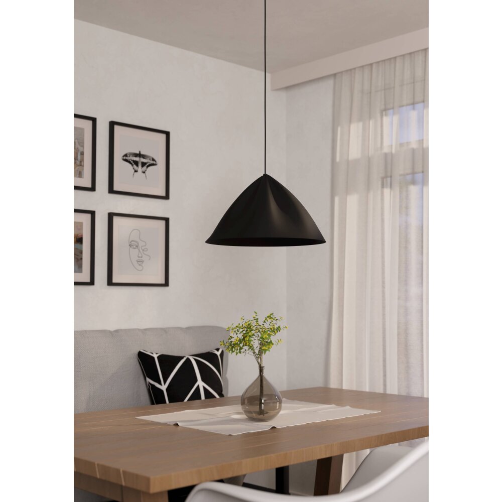 EGLO PODERE Hängeleuchte Schwarz, 1-flammig main product photo