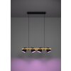 EGLO HORNWOOD-Z Hängeleuchte LED Braun, Schwarz, 4-flammig, Farbwechsler