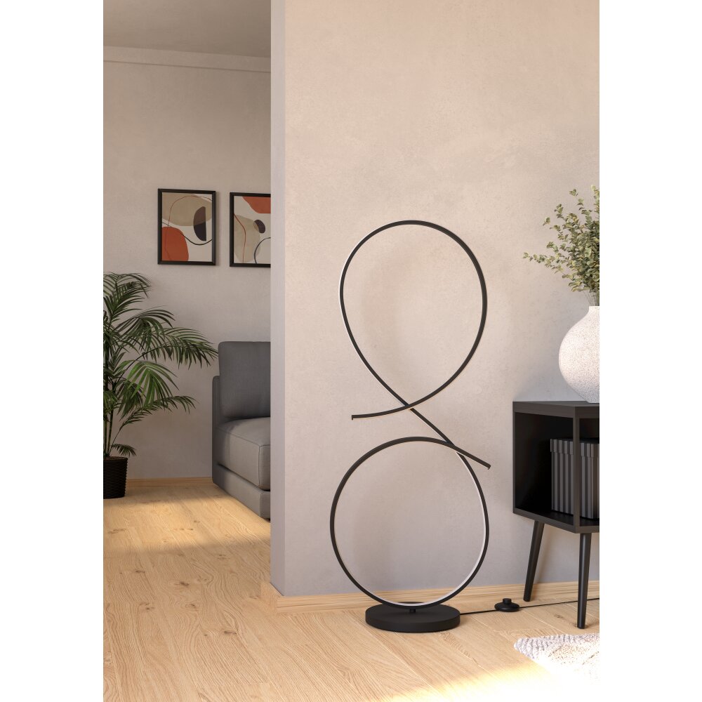 EGLO SERPINS Stehleuchte LED Schwarz main product photo