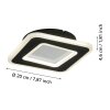 EGLO MACCHIONI Wandleuchte LED Schwarz, Weiß