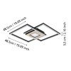 EGLO MARINELLO Deckenleuchte LED Braun, Schwarz, Fernbedienung