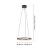 EGLO MEZZOMONTE Hängeleuchte LED Bronze, Schwarz, Fernbedienung