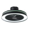 EGLO VALLONIA Leuchte mit Ventilator LED Schwarz, Fernbedienung, Farbwechsler