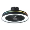 EGLO VALLONIA 1 Leuchte mit Ventilator LED Schwarz, Fernbedienung, Farbwechsler