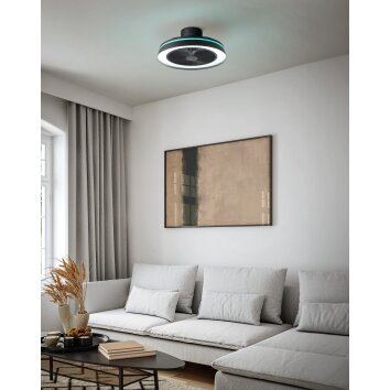 EGLO VALLONIA 1 Leuchte mit Ventilator LED Schwarz, Fernbedienung, Farbwechsler EGLO VALLONIA 1 Leuchte mit Ventilator LED Schwarz, Fernbedienung, Farbwechsler