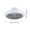 EGLO KOSTRENA Leuchte mit Ventilator LED Grau, Weiß, Fernbedienung