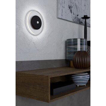 EGLO TREPELLA Wandleuchte LED Schwarz, Bewegungsmelder, Fernbedienung, Farbwechsler