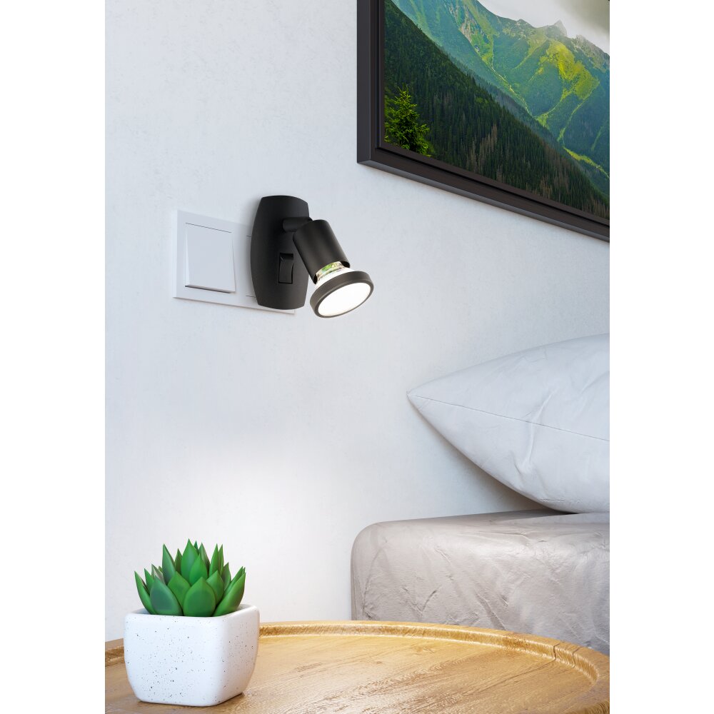 EGLO PARRINI Steckerleuchte LED Schwarz main product photo