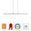 Leuchten Direkt LOLAsmart-NELE Pendelleuchte LED Nickel-Matt, 5-flammig, Fernbedienung, Farbwechsler