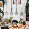 Koyoto Hängeleuchte Glas 15 cm Naturfarben, Schwarz, 4-flammig