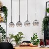 Koyoto Hängeleuchte Glas 15 cm Naturfarben, Schwarz, 4-flammig