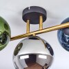 Gastor Deckenleuchte Glas 15 cm Gold, Schwarz, 3-flammig