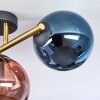 Gastor Deckenleuchte Glas 15 cm Gold, Schwarz, 3-flammig