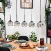 Ripoll Hängeleuchte Glas 15 cm Naturfarben, Schwarz, 5-flammig