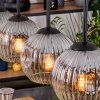 Ripoll Hängeleuchte Glas 15 cm Naturfarben, Schwarz, 5-flammig