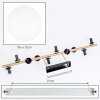 Gastor Deckenleuchte Glas 15 cm Gold, Schwarz, 10-flammig