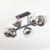 Koyoto Deckenleuchte Glas 15 cm Chrom, Klar, Rauchfarben, 6-flammig