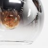 Koyoto Deckenleuchte Glas 15 cm Chrom, Klar, Rauchfarben, 10-flammig