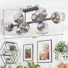 Ripoll Deckenleuchte Glas 15 cm Chrom, Klar, Rauchfarben, 8-flammig