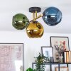 Koyoto Deckenleuchte Glas 15 cm Gold, Schwarz, 3-flammig