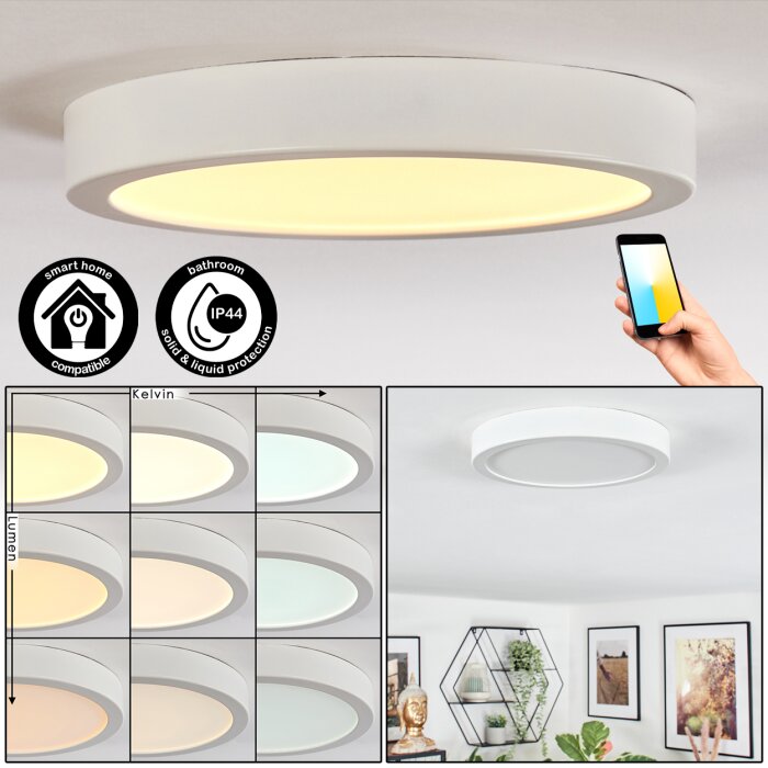 Finsrud Deckenpanel LED Weiß, 1-flammig