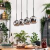Ripoll Hängeleuchte Glas 15 cm Naturfarben, Schwarz, 4-flammig