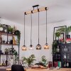 Ripoll Hängeleuchte Glas 15 cm Naturfarben, Schwarz, 4-flammig