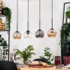 Ripoll Hängeleuchte Glas 15 cm Naturfarben, Schwarz, 4-flammig