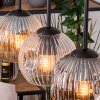 Ripoll Hängeleuchte Glas 15 cm Naturfarben, Schwarz, 4-flammig