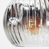 Ripoll Deckenleuchte Glas 15 cm Chrom, Klar, Rauchfarben, 10-flammig