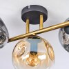 Ripoll Deckenleuchte Glas 15 cm Gold, Schwarz, 3-flammig