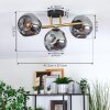 Ripoll Deckenleuchte Glas 15 cm Gold, Schwarz, 3-flammig