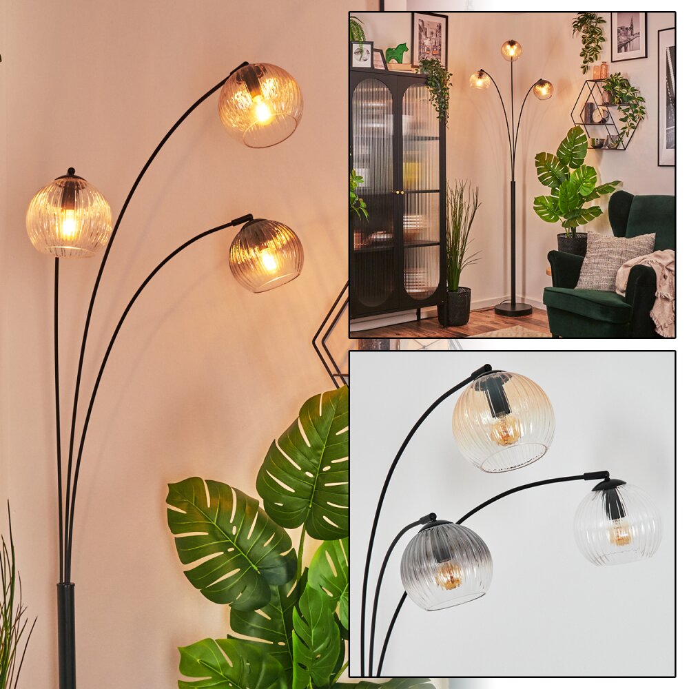 Koyoto Stehleuchte Glas 15 cm Bernsteinfarben, Klar, Rauchfarben, 3-flammig main product photo