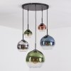Koyoto Hängeleuchte Glas 15 cm, 20 cm, 25 cm, 30 cm Blau, Chrom, Grün, Klar, Kupferfarben, Rauchfarben, 5-flammig