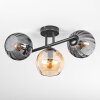 Koyoto Deckenleuchte Glas 15 cm Bernsteinfarben, Rauchfarben, 3-flammig