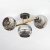 Ripoll Deckenleuchte Glas 15 cm Gold, Schwarz, 3-flammig