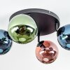 Gastor Deckenleuchte Glas 15 cm Blau, Grün, Kupferfarben, 4-flammig