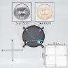 Koyoto Deckenleuchte Glas 15 cm Bernsteinfarben, Klar, Rauchfarben, 4-flammig