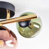 Chehalis Deckenleuchte Glas 10 cm, 12 cm Gold, Schwarz, 3-flammig