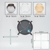 Koyoto Deckenleuchte Glas 15 cm Bernsteinfarben, Chrom, Klar, Rauchfarben, 4-flammig