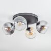 Koyoto Deckenleuchte Glas 15 cm Bernsteinfarben, Klar, Rauchfarben, 4-flammig