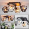 Ripoll Deckenleuchte Glas 15 cm Bernsteinfarben, Klar, Rauchfarben, 4-flammig