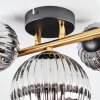 Chehalis Deckenleuchte Glas 10 cm, 15 cm Gold, Schwarz, 3-flammig