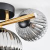 Chehalis Deckenleuchte Glas 12 cm, 15 cm Gold, Schwarz, 3-flammig