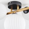 Chehalis Deckenleuchte Glas 12 cm, 15 cm Gold, Schwarz, 3-flammig