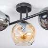 Ripoll Deckenleuchte Glas 15 cm Bernsteinfarben, Rauchfarben, 3-flammig